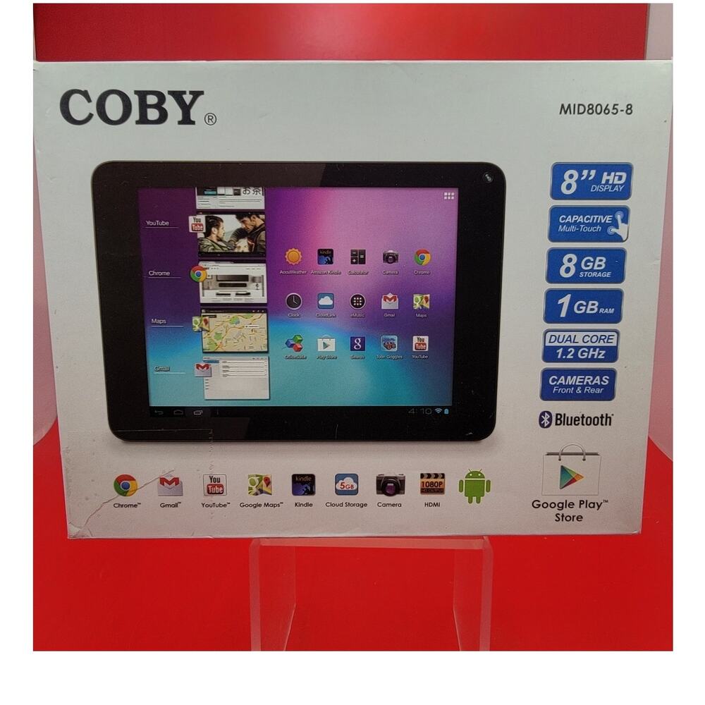 Coby Kyros Touchscreen Wi-Fi Tablet MID8065-8 Black Open Box